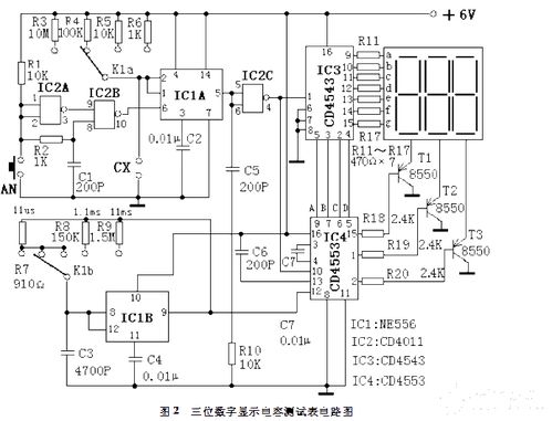 三位數(shù)字顯示電容測試表電路模塊設(shè)計(jì)與光電顯示電路軟件開發(fā)